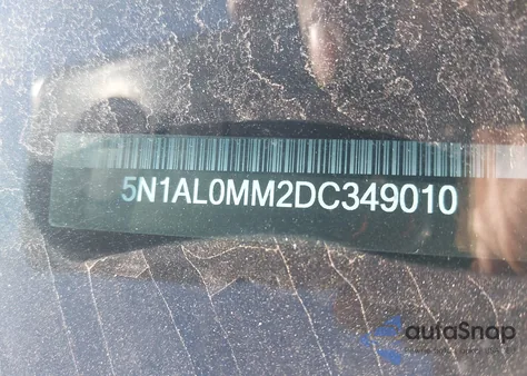 2013 Infiniti Jx35 from USA, damaged, VIN 5N1AL0MM2DC349010